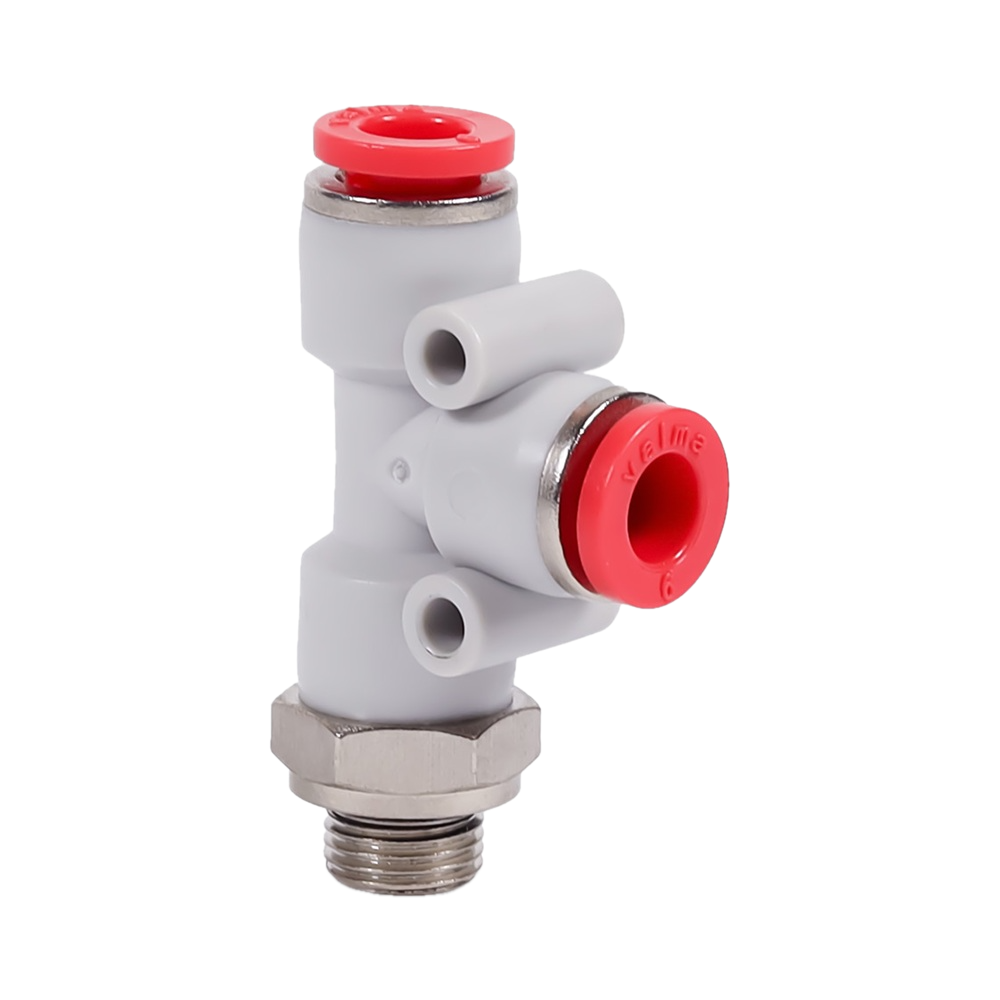 QP-ADL-10-G14 Фитинг тройник L-образный, 10мм x 10мм x G 1/4 (наруж.резьба)